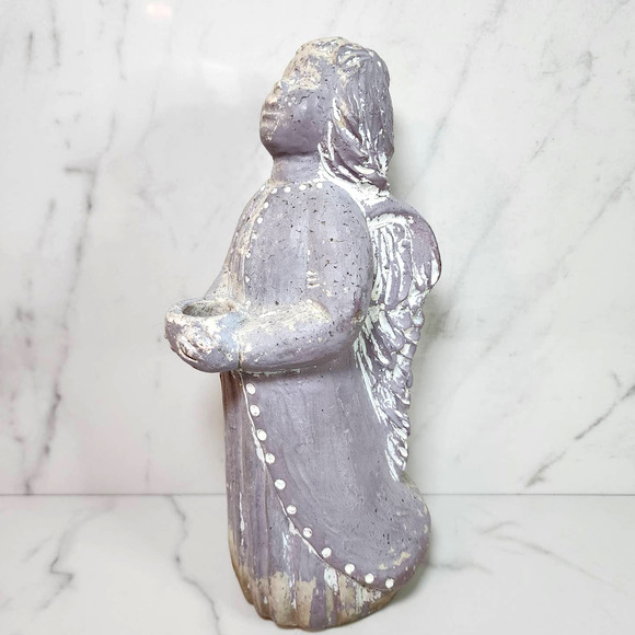 Retired Signed Isabel Bloom Hope Angel with Wings Candle Holder Sculpture 10" - Picture 3 of 10